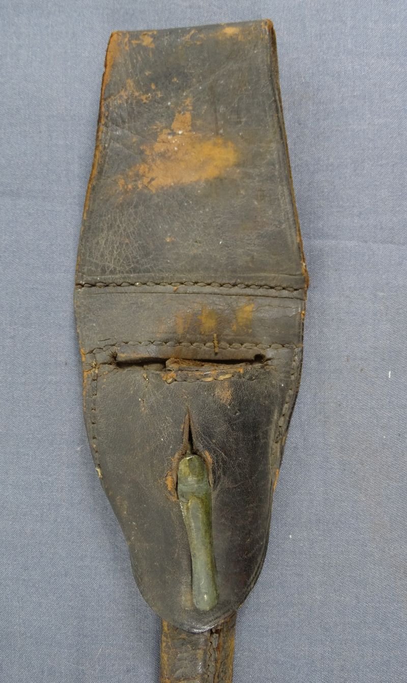 Revolutionary War Fusil or Carbine Bayonet with Scabbard and Frog — image 9