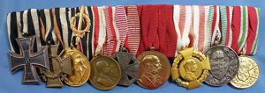 Imperial German/Austrian WWI Nine Place Medal Bar
