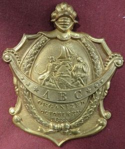 1850's New York Albany Burgesses Corps Cap Badge