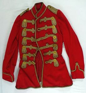 Red Imperial German Officer Attila Jacket