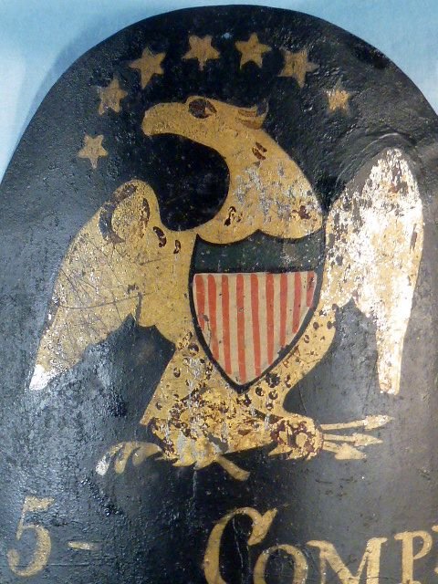 Painted American Tombstone Helmet Plate Circa 1820 — image 3