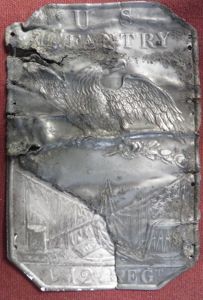 1813 12th Regiment Infantry Cap Plate