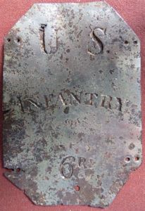 Pattern 1812 6th Infantry Cap Plate