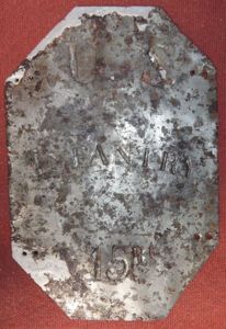 Pattern 1812 15th Infantry Cap Plate