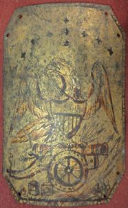 Circa 1800 Painted Artillery Cap Plate