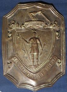Massachusetts Militia Cap Plate Circa 1830