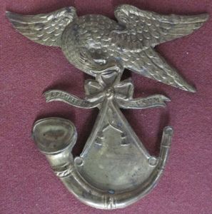 Militia Rifleman Cap Plate Circa 1825