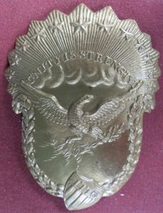 Circa 1825 Militia Cap Plate 'Unity is Strength'
