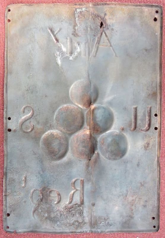 1812 Regular Army Artillery Cap Plate — image 2
