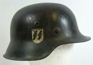 Waffen SS M42 Single Decal Combat Helmet
