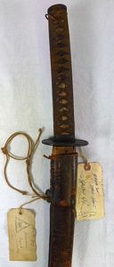 Japanese Kai-Gunto with Capture Tags from Saipan