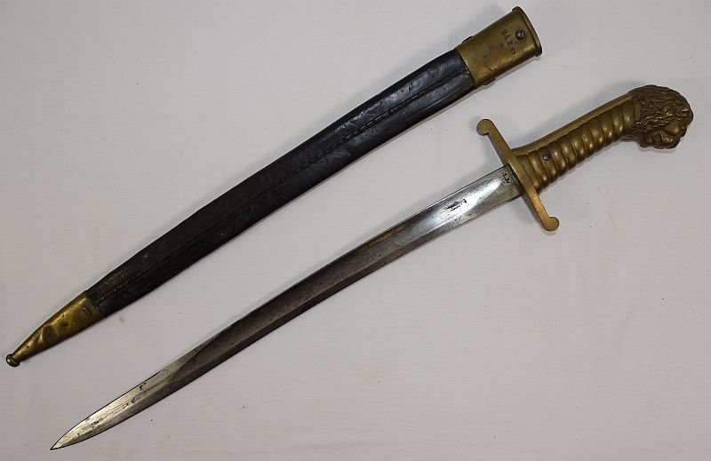 Imperial Bavarian Model 1892 Artillery Lion Head Short Sword by Alexander Coppel — image 2