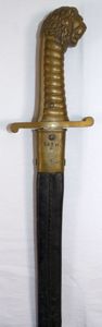Imperial Bavarian Model 1892 Artillery Lion Head Short Sword by …