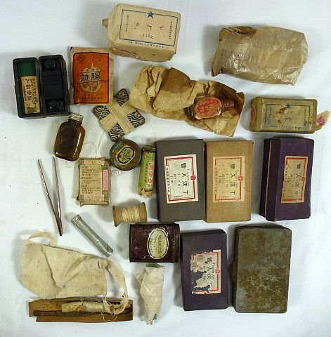 WWII Japanese Medic's Bag 'As Found' with Contents — image 5