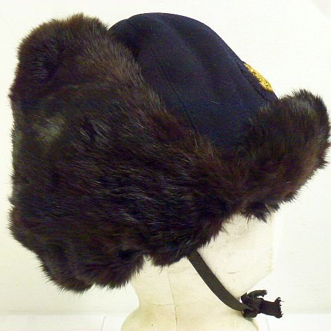 WWII Complete Japanese Navy Fur Winter Cap — image 2