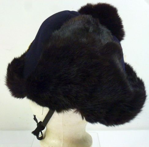 WWII Complete Japanese Navy Fur Winter Cap — image 4