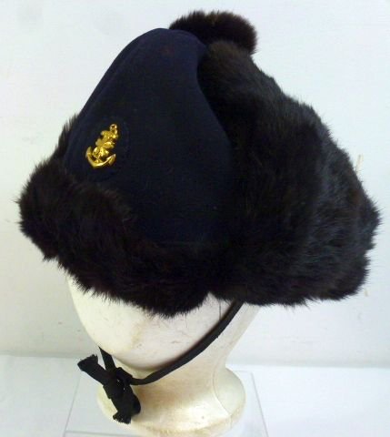 WWII Complete Japanese Navy Fur Winter Cap — image 5