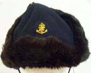 WWII Complete Japanese Navy Fur Winter Cap