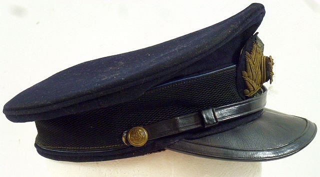 Japanese Navy Aviation Officer Blue Piped Cap — image 3