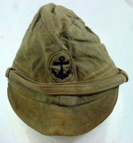 WWII Japanese Navy EM/NCO Green Field Cap — image 2