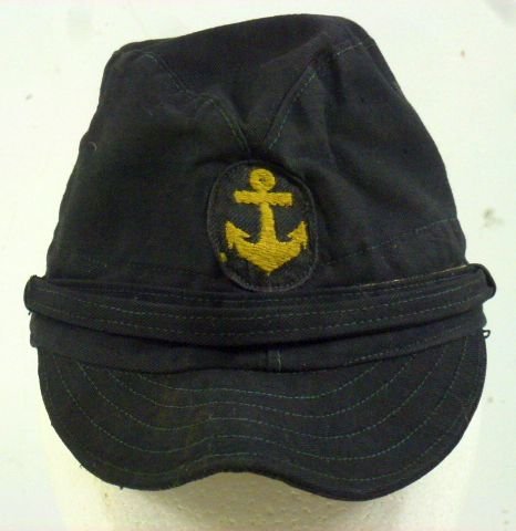 WWII Japanese Navy Petty Officer Black Field Cap — image 2