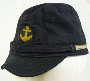WWII Japanese Navy Petty Officer Black Field Cap