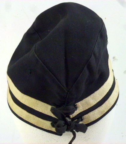 WWII Japanese Navy Officer Black Field Cap — image 4