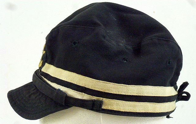 WWII Japanese Navy Officer Black Field Cap — image 5