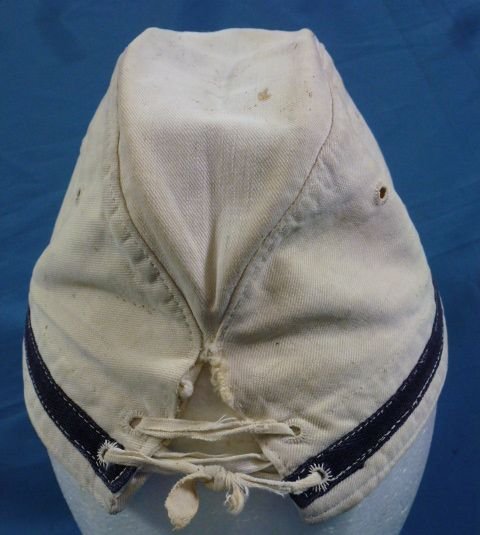 WWII White Japanese Navy Petty Officer Cotton Field Cap — image 4