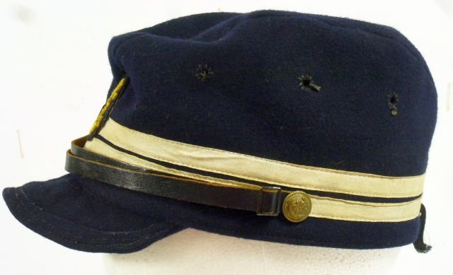 WWII Japanese Navy Officer Black Field Cap — image 5