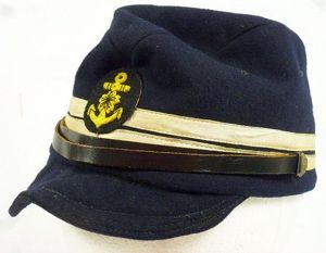 WWII Japanese Navy Officer Black Field Cap