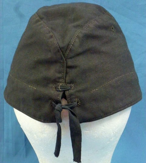 WWII Black Japanese Navy EM/NCO Cotton Field Cap — image 3