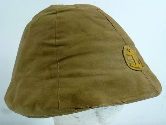 WWII Japanese Navy 1st Pattern Padded Helmet Cover — image 2