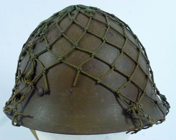 Japanese Army Type 90 Helmet with Camouflage Net — image 4