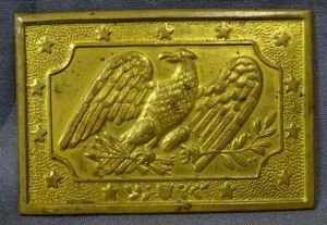 Sheet Brass Militia Belt Plate Circa 1840-1860