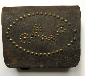 American Federal Period Tack-Decorated 18-Hole Cartridge Box