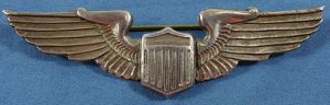 WWII Full Size Pin Back Silver Australian Made Pilot Wings …