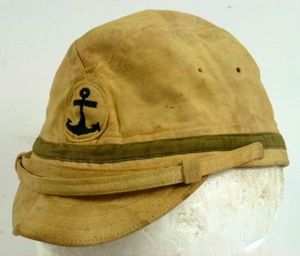 Japanese Navy White Cotton Petty Officer Field Cap