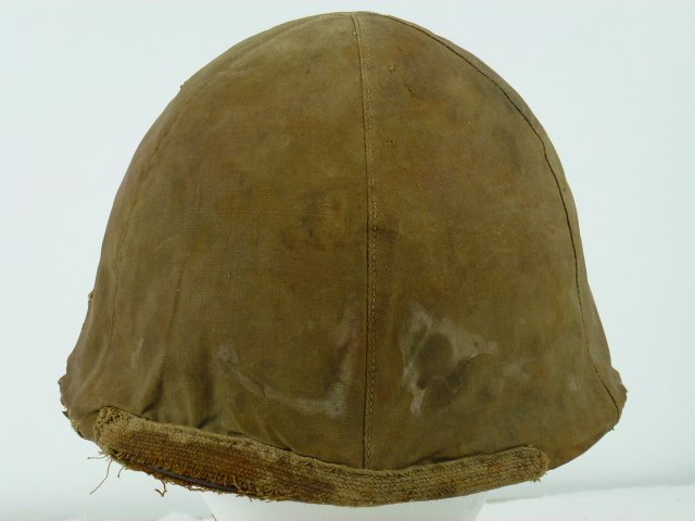 Combat Worn Japanese Army Type 90 Helmet with Cover — image 3