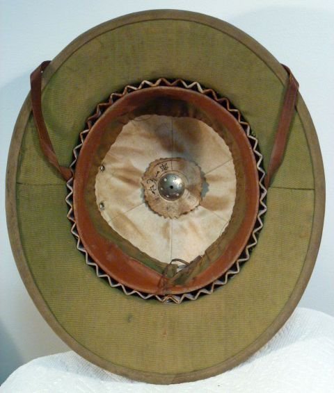 WWII Named Japanese Army Officer's Tropical Helmet — image 5