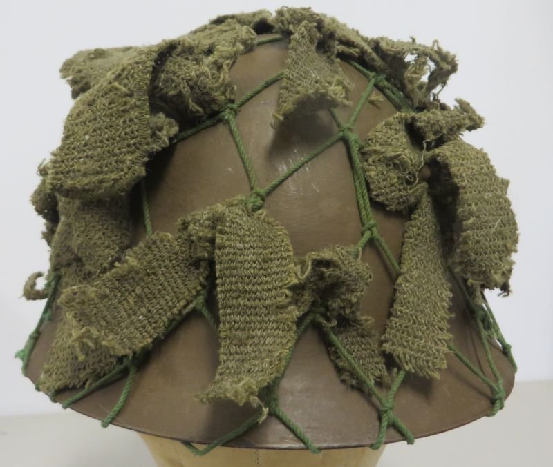 Great WWII Japanese Army Type 90 Helmet With Net & Camo — image 4