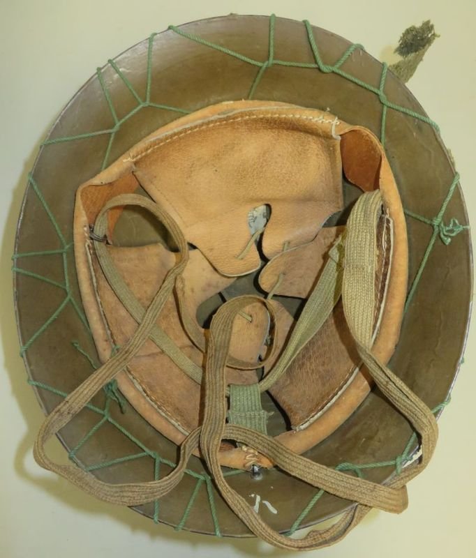 Great WWII Japanese Army Type 90 Helmet With Net & Camo — image 6