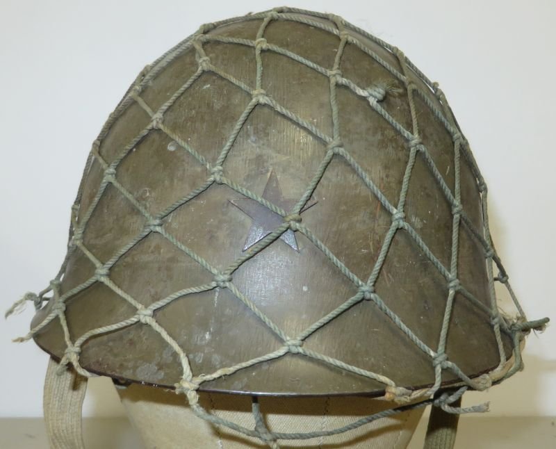 WWII Japanese Type 90 Helmet & Net — image 2