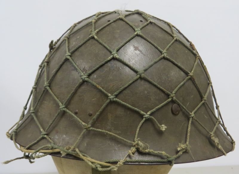 WWII Japanese Type 90 Helmet & Net — image 3