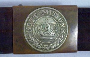 Imperial German Unit Marked Belt & Brass Buckle