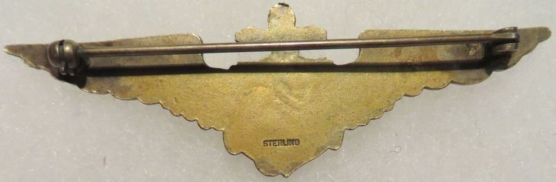 1920's Sterling Navy Pilot Wing — image 2