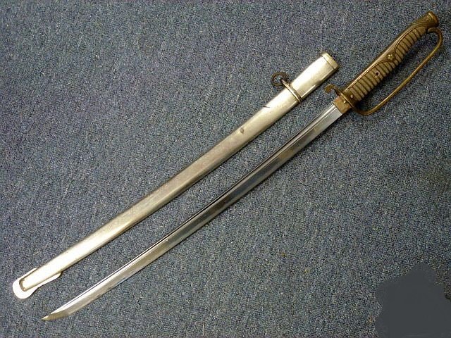 Very Old Samurai Sword in Officer Kyu-Gunto Mounts — image 8