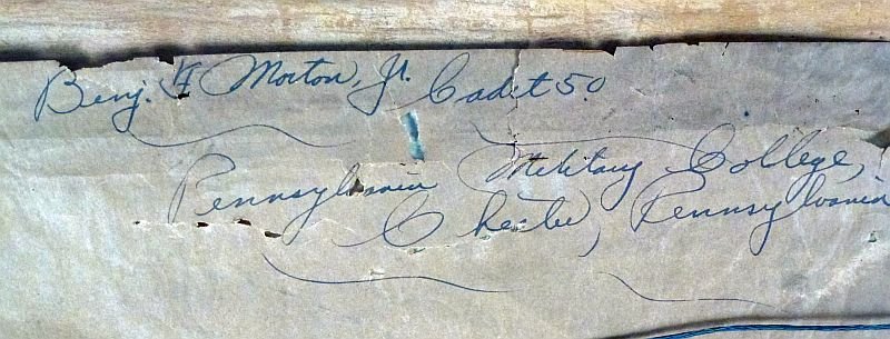 Identified 1926 Pennsylvania Military College Boxed Kepi and Photograph — image 16