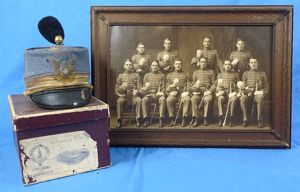 Identified 1926 Pennsylvania Military College Boxed Kepi and Photograph