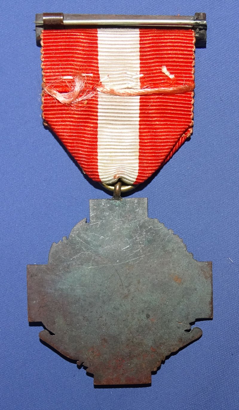 1890s New Jersey NG Gatling Gun Co A Bronze Medal w One Hundred Percent Bar — image 2